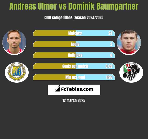 Andreas Ulmer vs Dominik Baumgartner h2h player stats