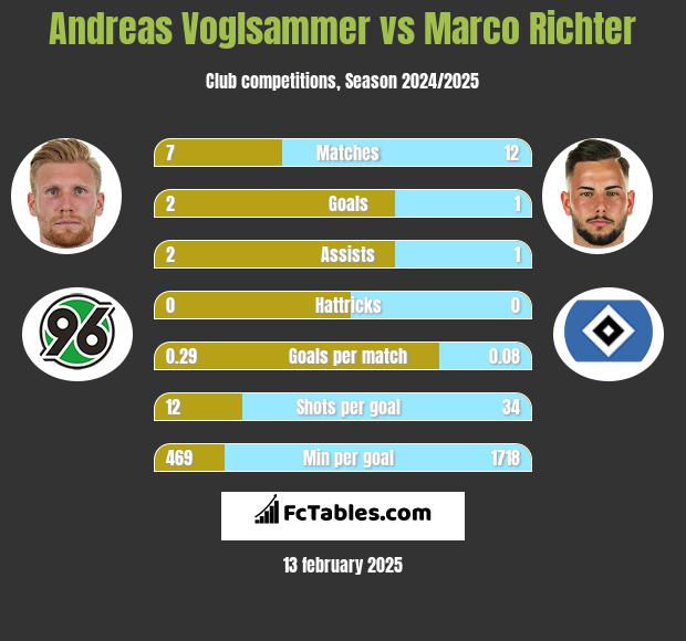 Andreas Voglsammer vs Marco Richter h2h player stats