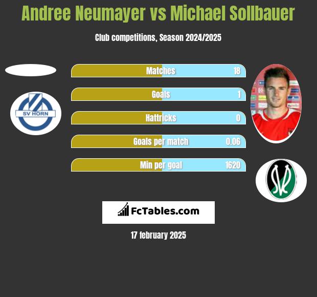 Andree Neumayer vs Michael Sollbauer h2h player stats