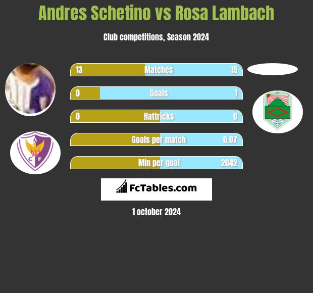 Andres Schetino vs Rosa Lambach h2h player stats