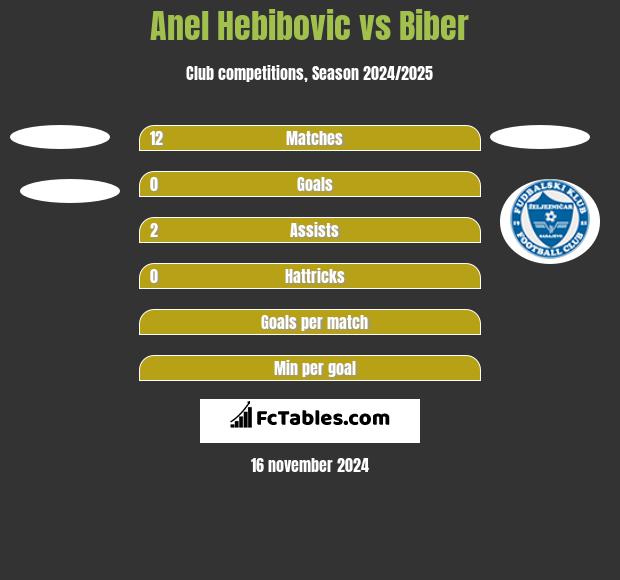 Anel Hebibovic vs Biber h2h player stats