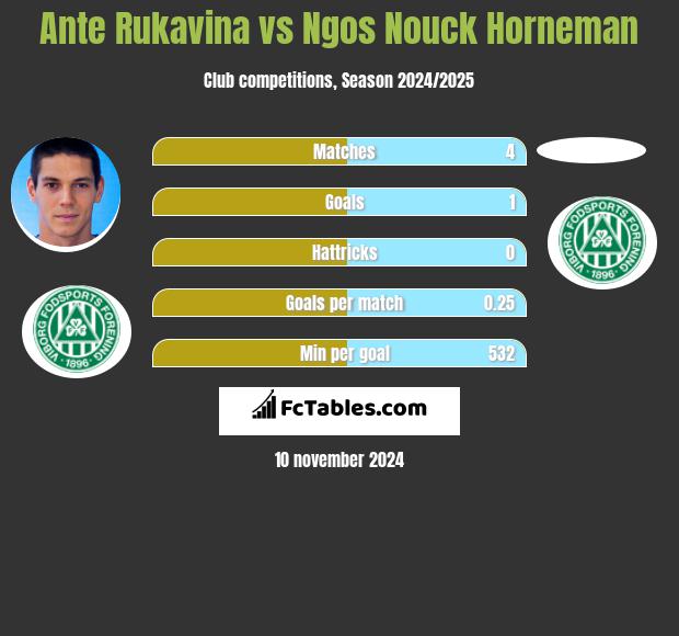 Ante Rukavina vs Ngos Nouck Horneman h2h player stats