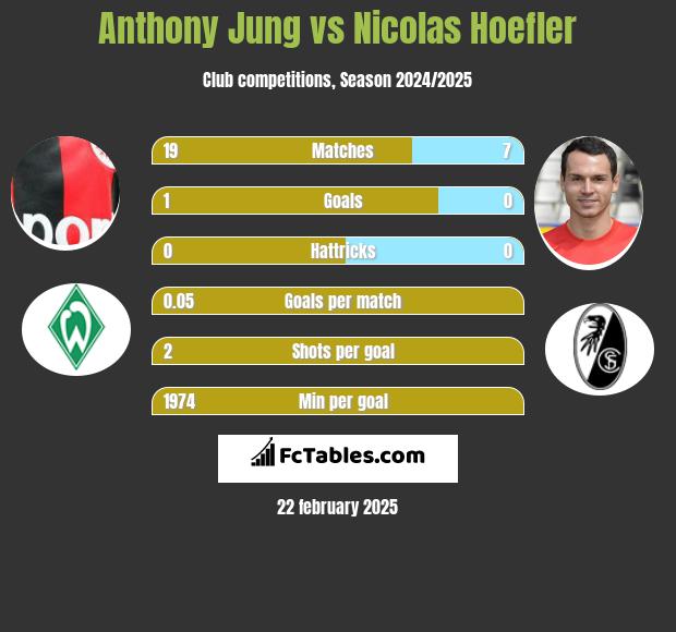 Anthony Jung vs Nicolas Hoefler h2h player stats