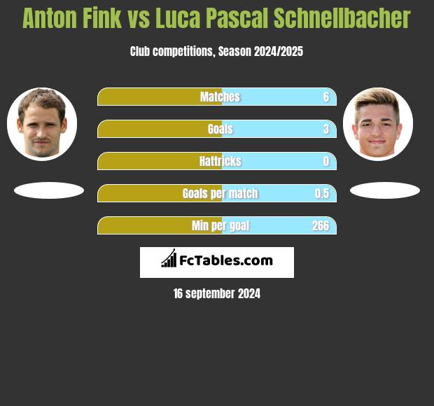 Anton Fink vs Luca Pascal Schnellbacher h2h player stats