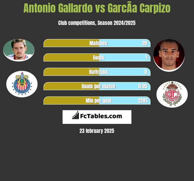 Antonio Gallardo vs GarcÃ­a Carpizo h2h player stats