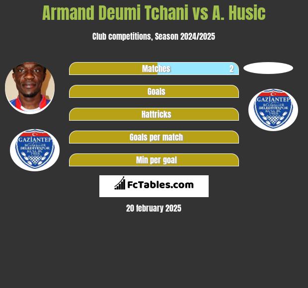 Armand Deumi Tchani vs A. Husic h2h player stats