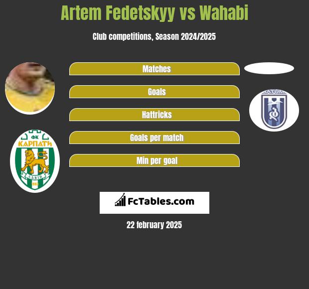 Artem Fedeckij vs Wahabi h2h player stats