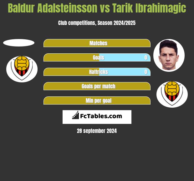 Baldur Adalsteinsson vs Tarik Ibrahimagic h2h player stats