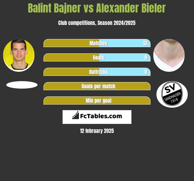 Balint Bajner vs Alexander Bieler h2h player stats