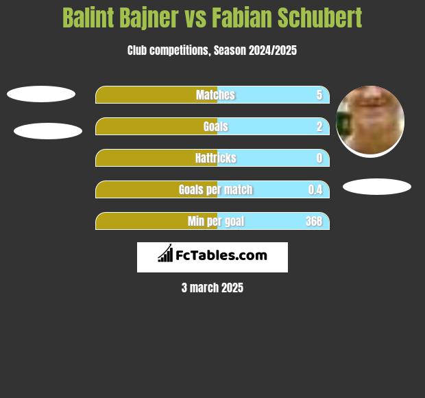 Balint Bajner vs Fabian Schubert h2h player stats