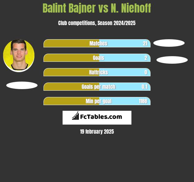 Balint Bajner vs N. Niehoff h2h player stats