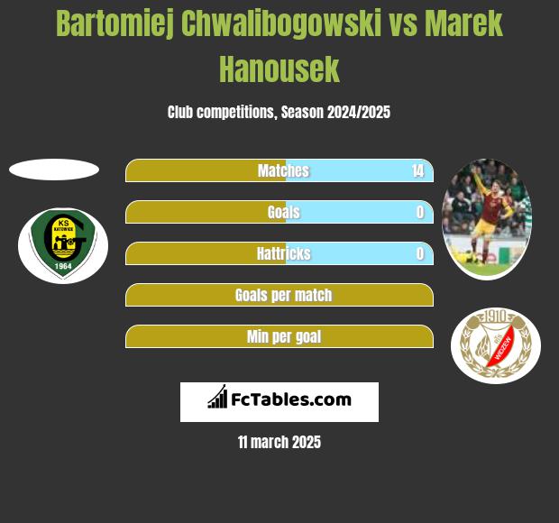 Bartłomiej Chwalibogowski vs Marek Hanousek h2h player stats