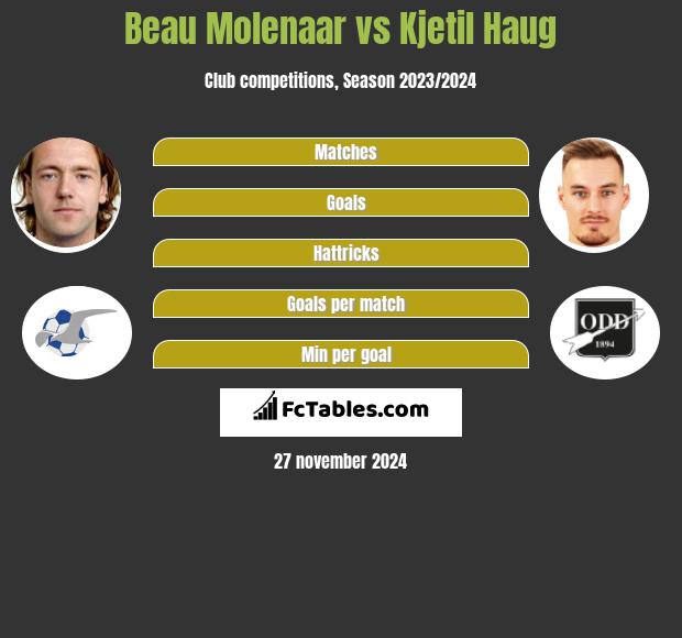 Beau Molenaar vs Kjetil Haug h2h player stats