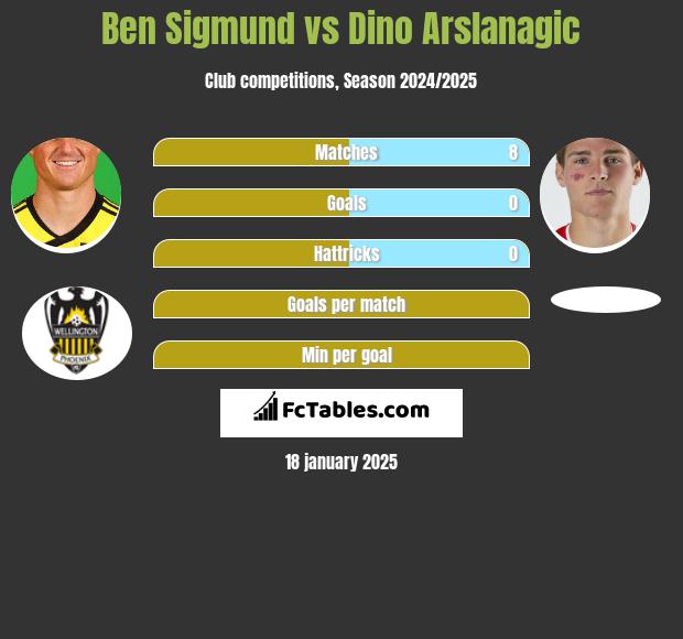 Ben Sigmund vs Dino Arslanagic h2h player stats