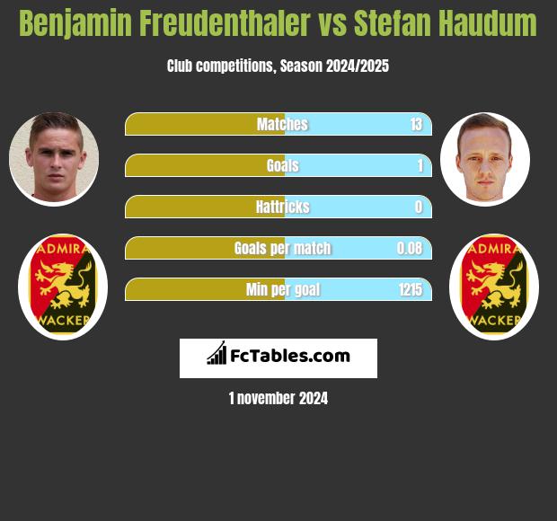 Benjamin Freudenthaler vs Stefan Haudum h2h player stats