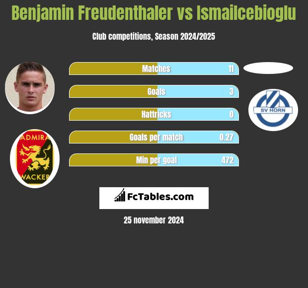 Benjamin Freudenthaler vs Ismailcebioglu h2h player stats