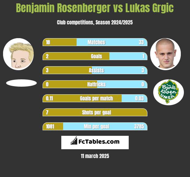 Benjamin Rosenberger vs Lukas Grgic h2h player stats