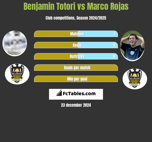 Benjamin Totori vs Marco Rojas h2h player stats