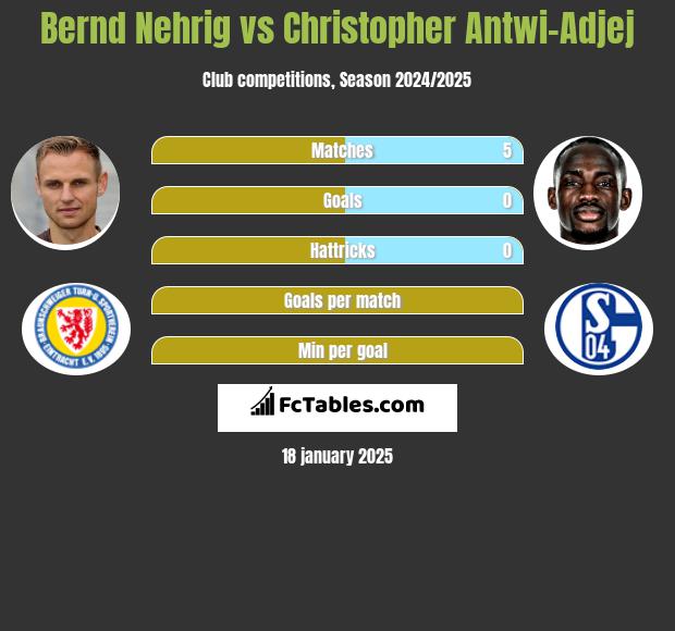 Bernd Nehrig vs Christopher Antwi-Adjej h2h player stats