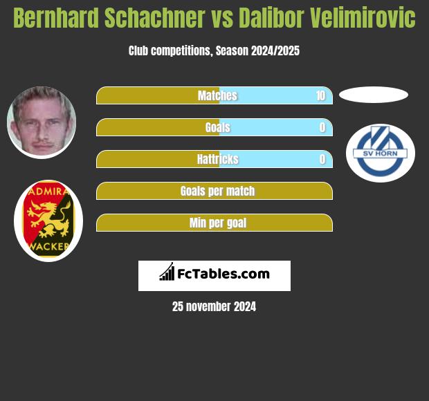 Bernhard Schachner vs Dalibor Velimirovic h2h player stats