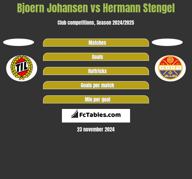 Bjoern Johansen vs Hermann Stengel h2h player stats