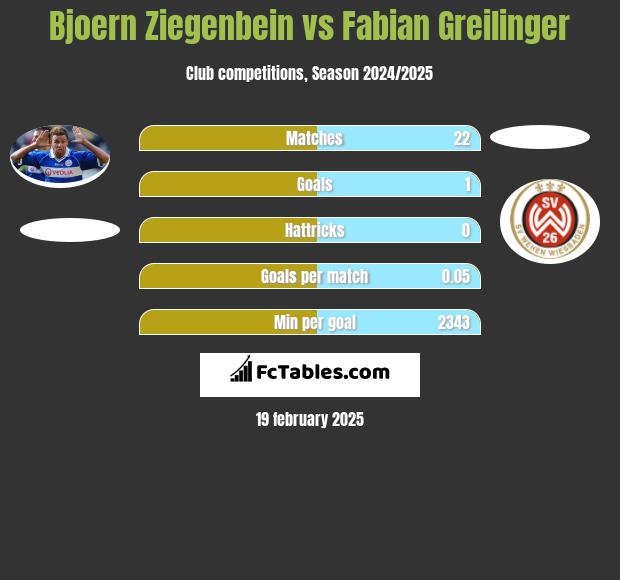 Bjoern Ziegenbein vs Fabian Greilinger h2h player stats