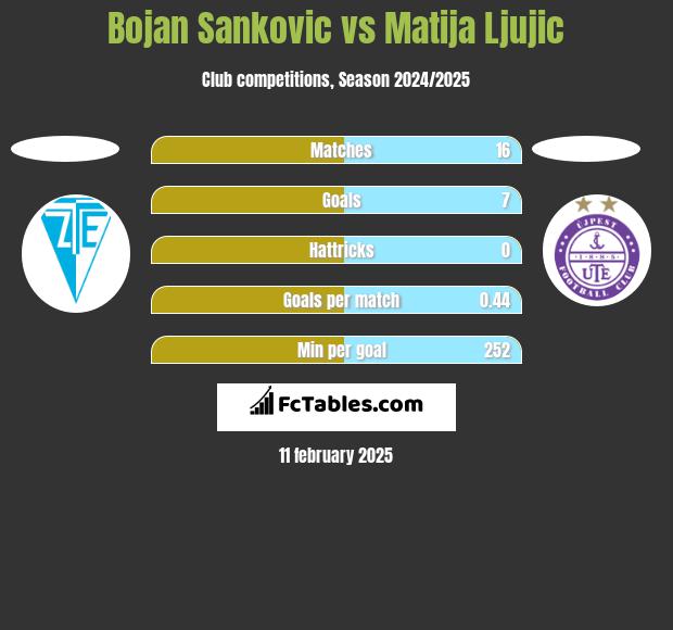 Bojan Sankovic vs Matija Ljujic h2h player stats