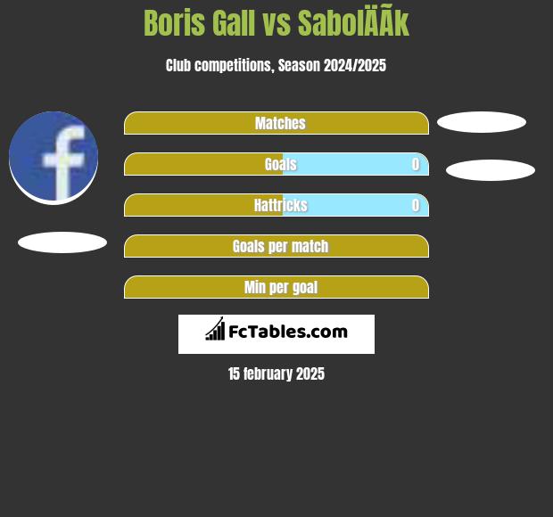 Boris Gall vs SabolÄÃ­k h2h player stats