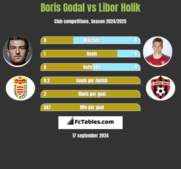 Boris Godal vs Libor Holik h2h player stats