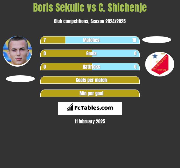 Boris Sekulic vs C. Shichenje h2h player stats