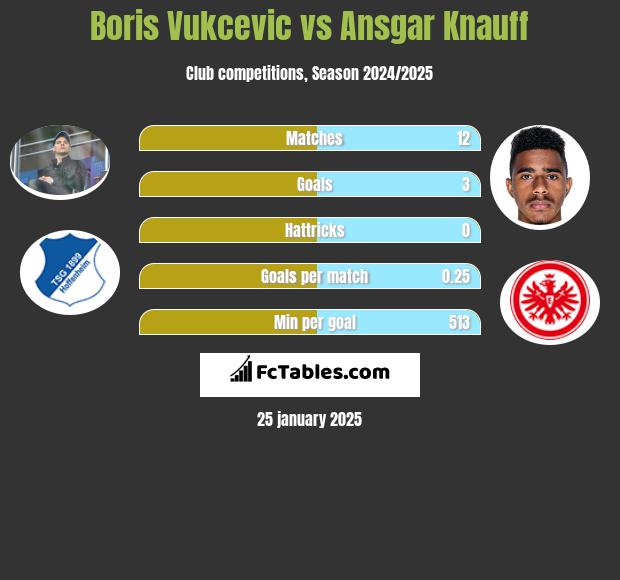 Boris Vukcevic vs Ansgar Knauff h2h player stats