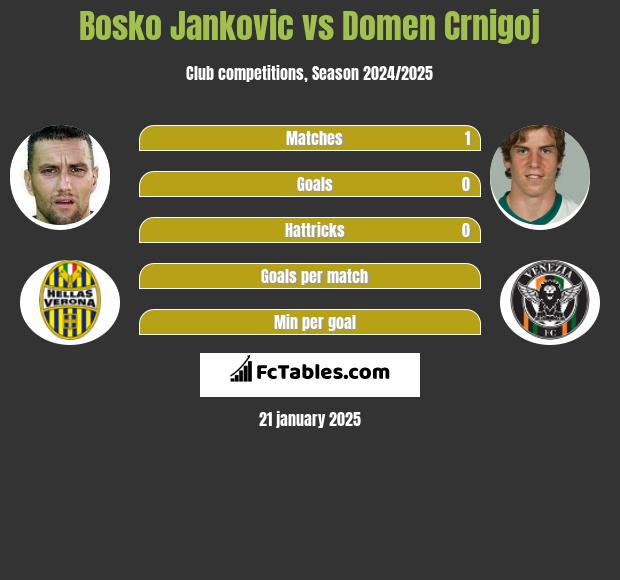 Bosko Jankovic vs Domen Crnigoj h2h player stats