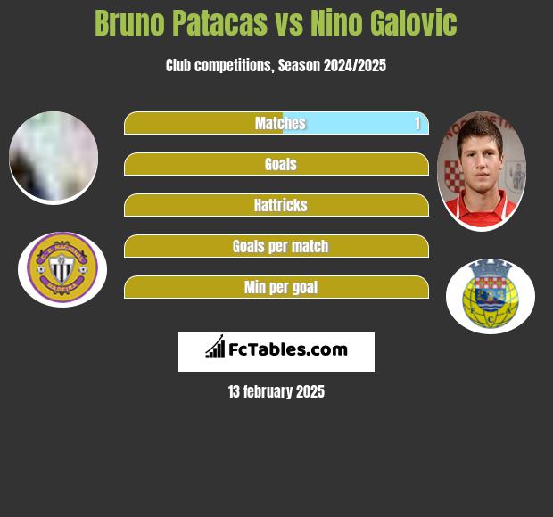 Bruno Patacas vs Nino Galovic h2h player stats