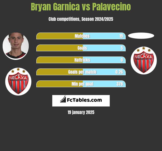 Bryan Garnica vs Palavecino h2h player stats