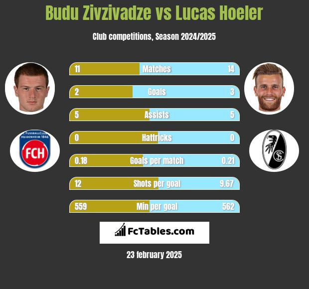 Budu Zivzivadze vs Lucas Hoeler h2h player stats