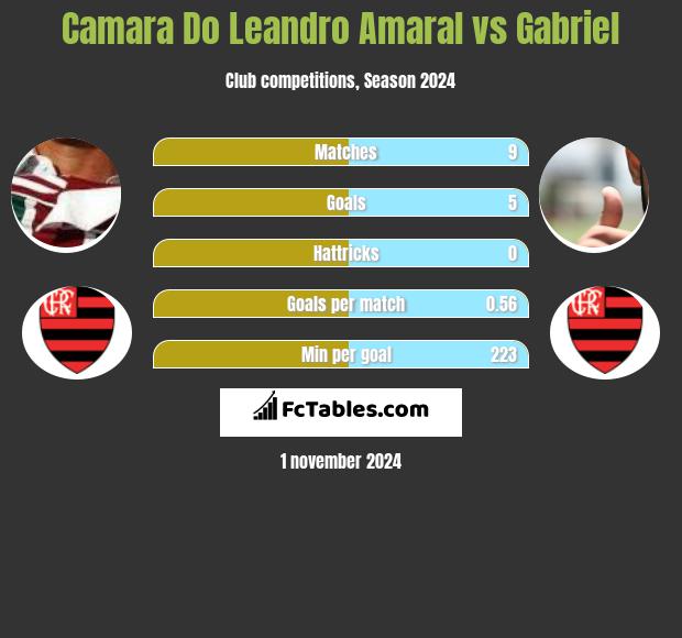 Camara Do Leandro Amaral vs Gabriel h2h player stats