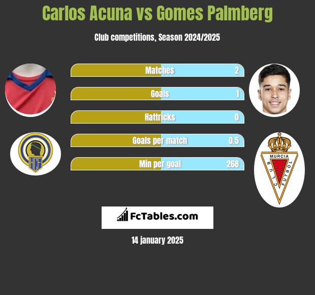 Carlos Acuna vs Gomes Palmberg h2h player stats