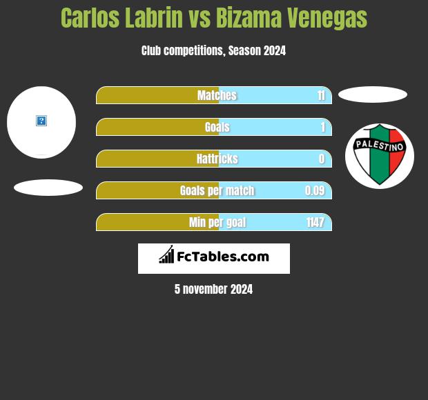 Carlos Labrin vs Bizama Venegas h2h player stats