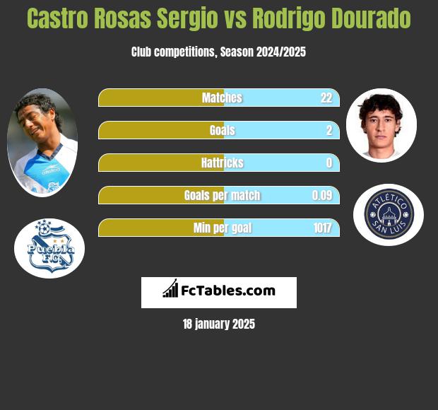 Castro Rosas Sergio vs Rodrigo Dourado h2h player stats