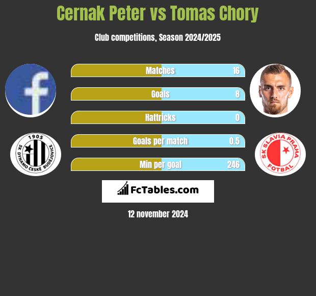 Cernak Peter vs Tomas Chory h2h player stats