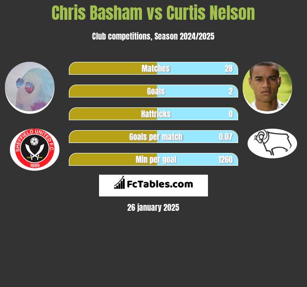 Chris Basham vs Curtis Nelson h2h player stats