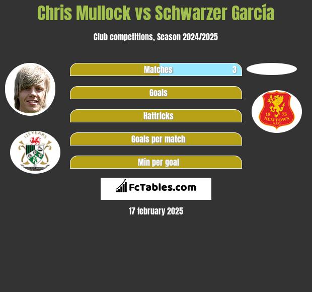 Chris Mullock vs Schwarzer García h2h player stats