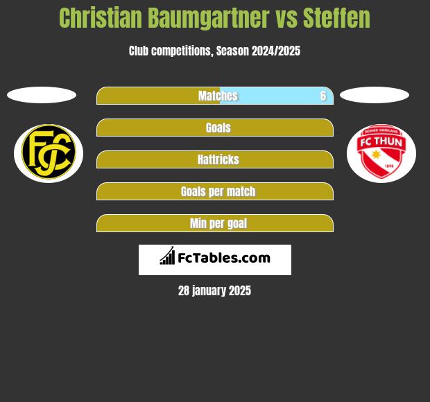 Christian Baumgartner vs Steffen h2h player stats