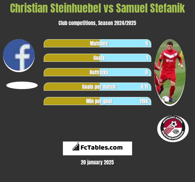 Christian Steinhuebel vs Samuel Stefanik h2h player stats