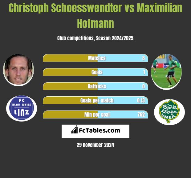 Christoph Schoesswendter vs Maximilian Hofmann h2h player stats