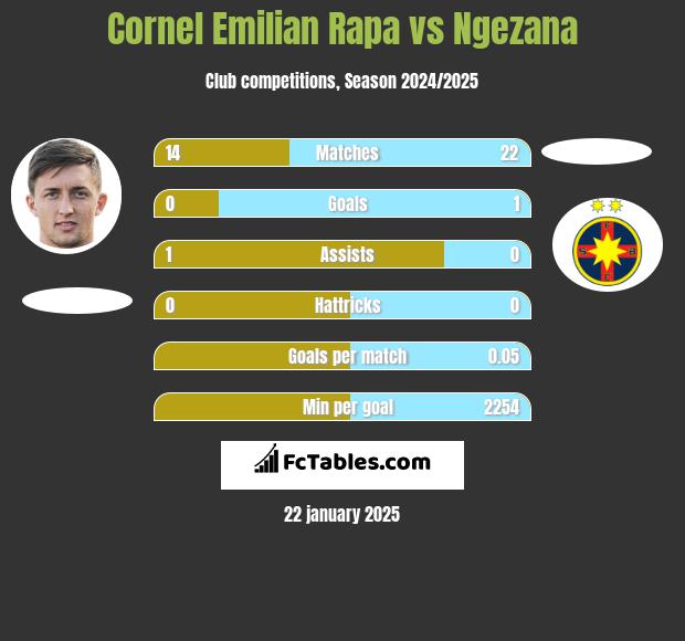 Cornel Emilian Rapa vs Ngezana h2h player stats