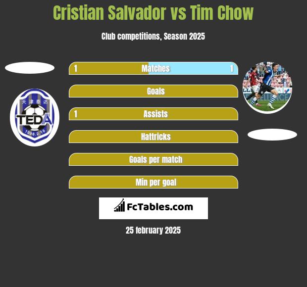 Cristian Salvador vs Tim Chow h2h player stats