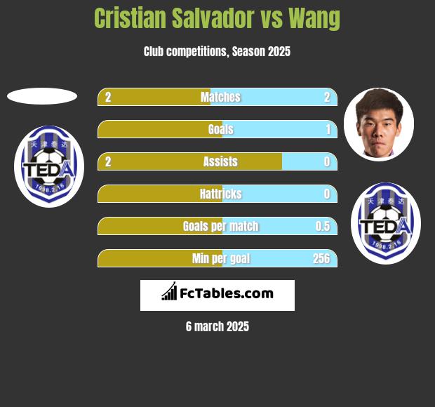 Cristian Salvador vs Wang h2h player stats