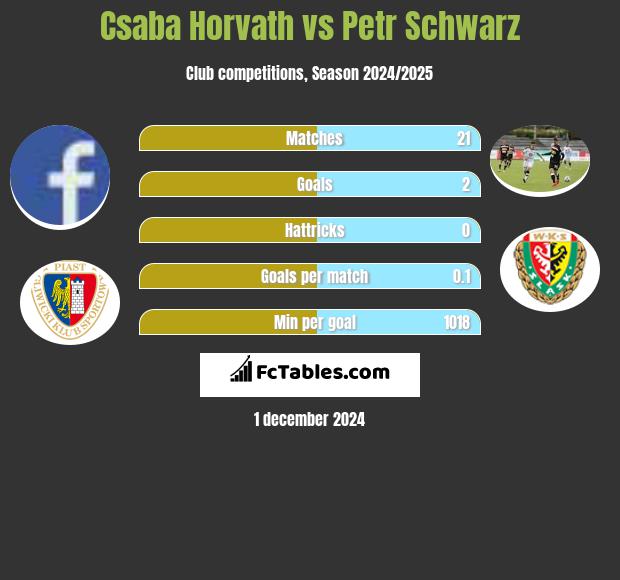 Csaba Horvath vs Petr Schwarz h2h player stats