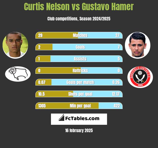 Curtis Nelson vs Gustavo Hamer h2h player stats